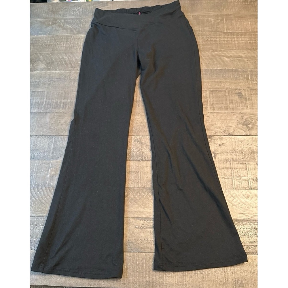 Romwe Women's Black V Shaped Waist Flare Casual Pants Size Large